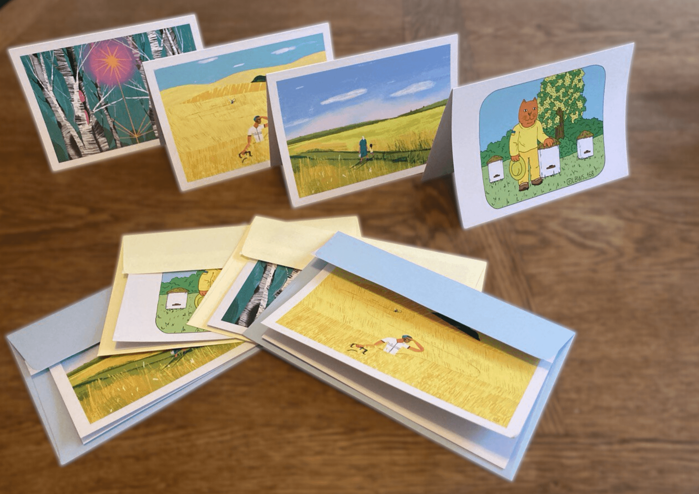 Order greeting cards to provide humanitarian aid