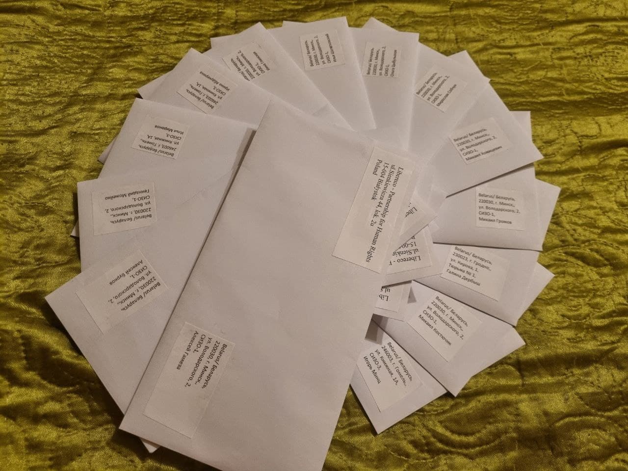 Over 1,300 letters of support sent from European parliamentarians to political prisoners in Belarus